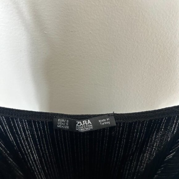 ZARA Black V-Neck Tank Top Size S - Picture 5 of 5